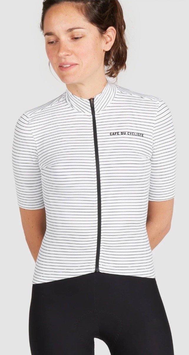 NWT Cafe Du Cycliste Francine Striped Women’s Midweight Cycling Jersey Sz Large