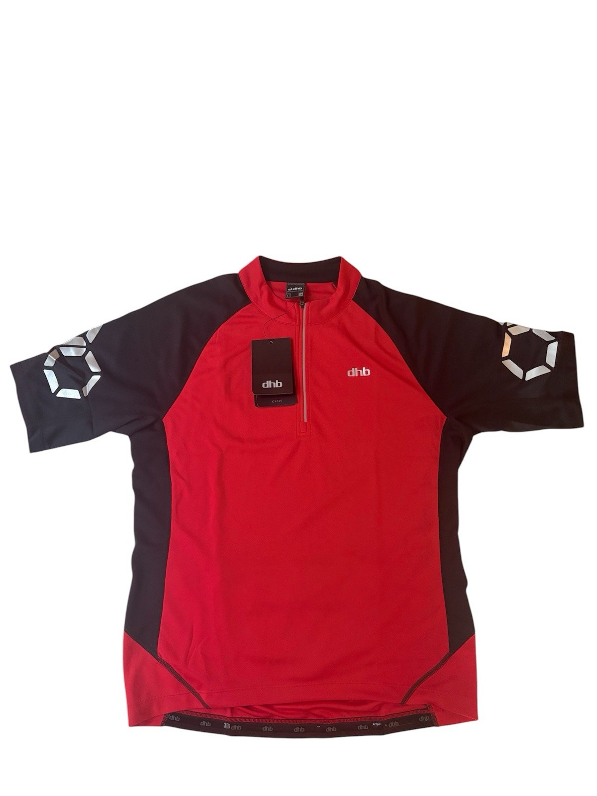 DHB Men’s Flashlight Cycling Jersey NWT Red And Black Large