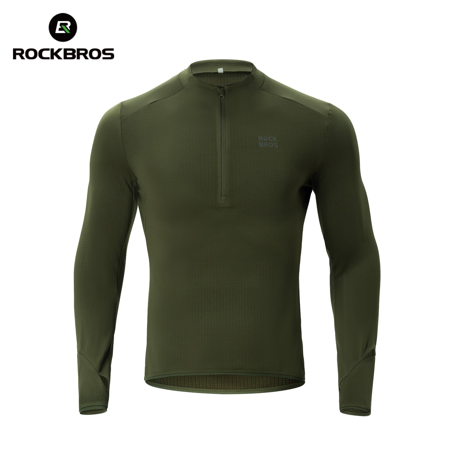 ROCKBROS Spring Autumn Cycling Jersey Windproof Fleece Long Sleeve Bike Shirt