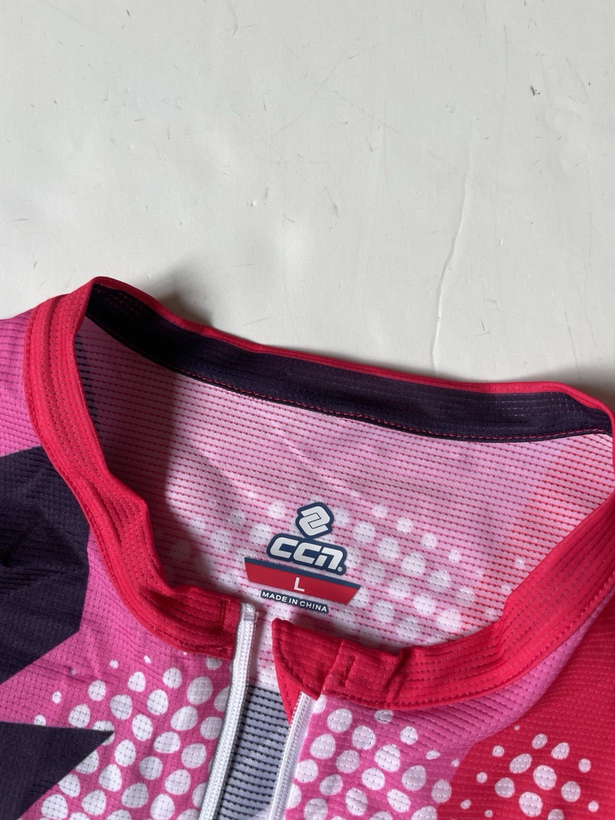 CCN Sport Cycling Clothing Men’s Large Jersey Pink Floral Mesh