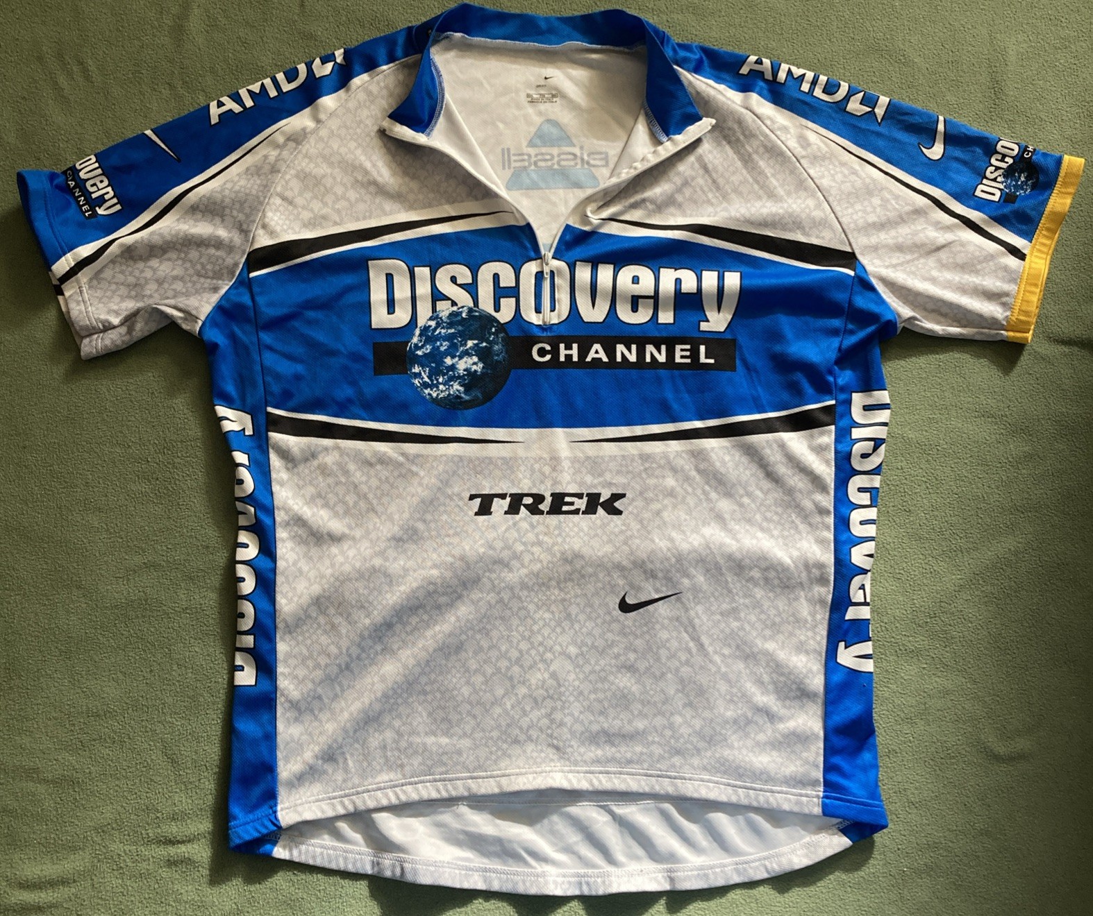 Nike Discovery Channel Cycling Jersey Men’s XXL 1/2 Zip Made in Italy