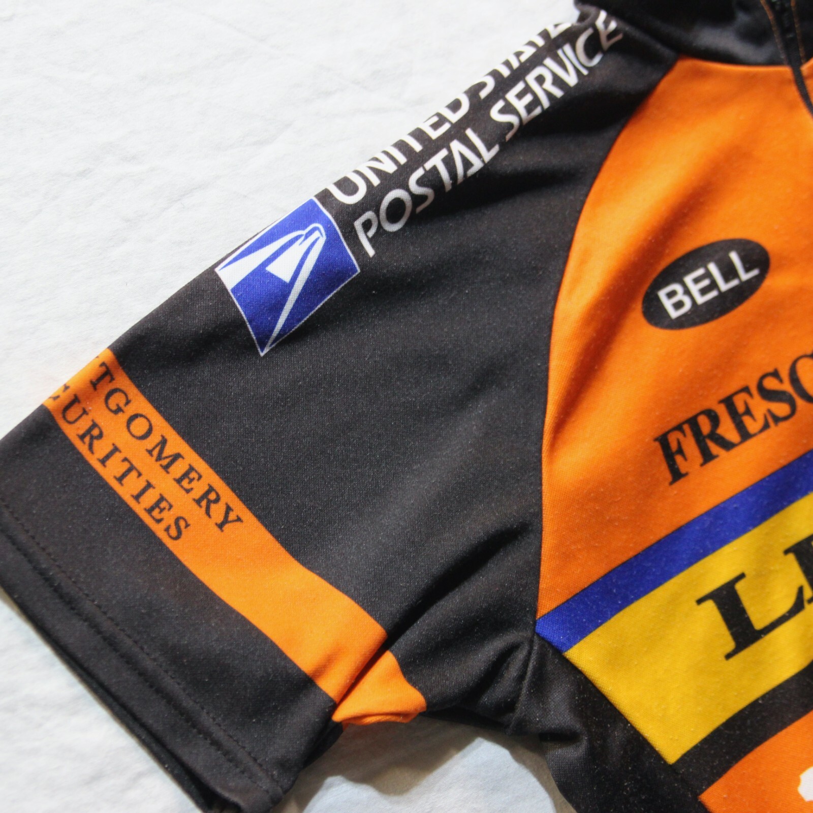 VTG Greg Lemond Cycling Team Road Bike Jersey USPS Stamp Montgomery Bell Shirt L
