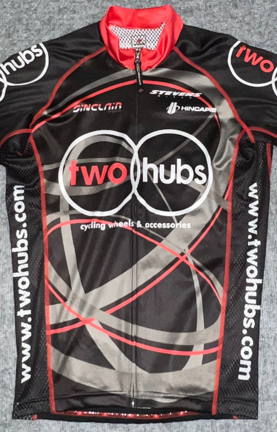 HINCAPIE PRO FULL ZIP JERSEY + TwoHubs Foothill Ranch Cycling sz M Bike Jersey