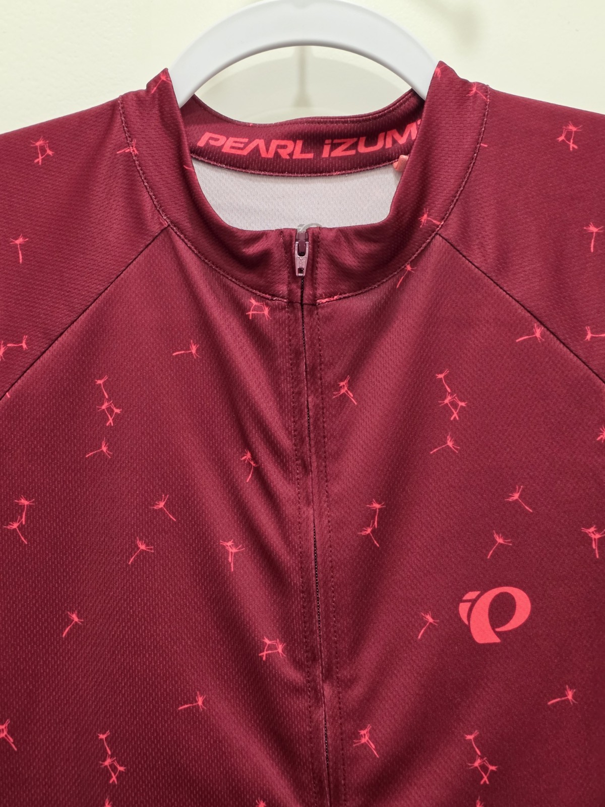 PEARL IZUMI Women’s Select Escape Short-Sleeve Hi-Lo Cycling Jersey Maroon Sz L