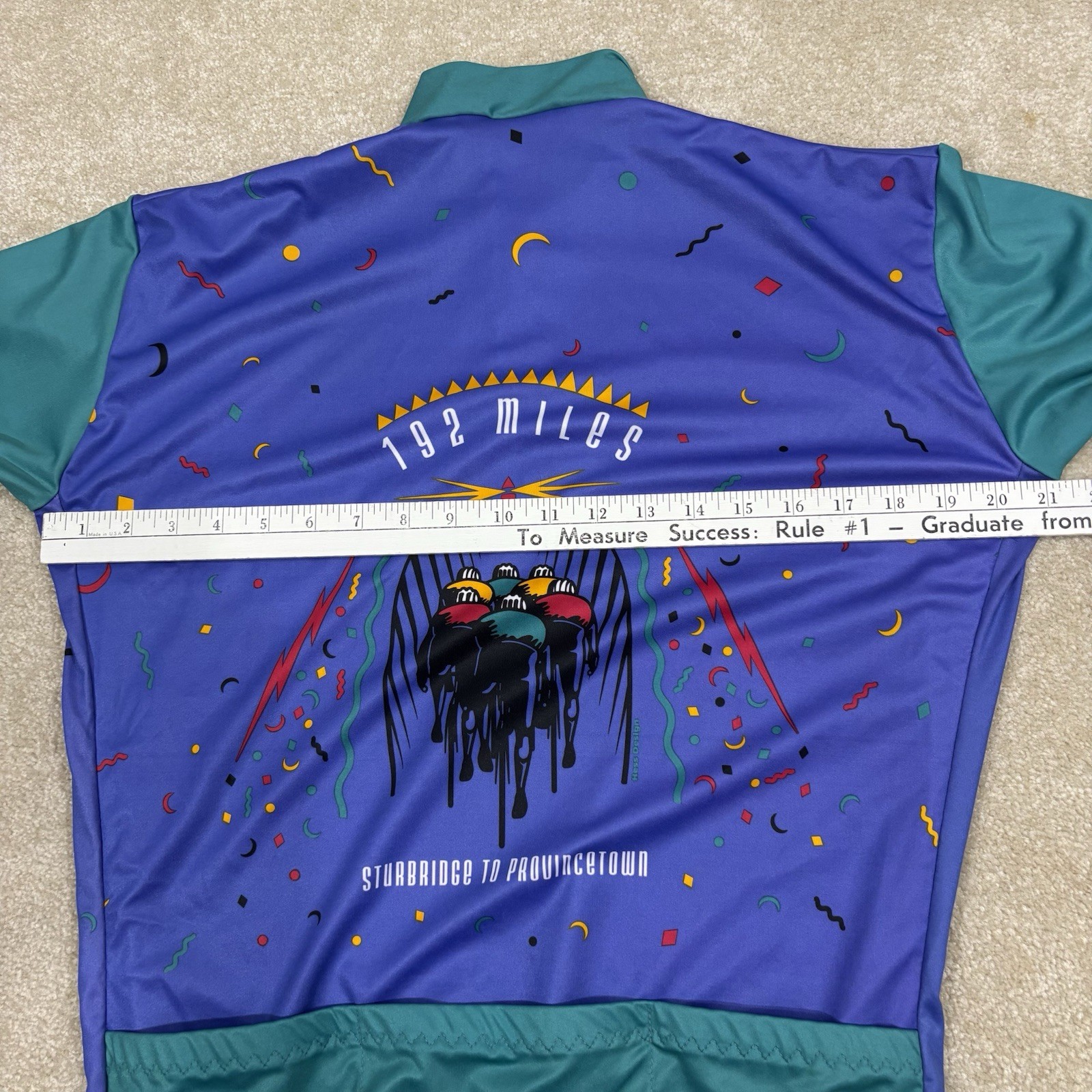Vintage 1994 Pan-Mass Cycling Jersey VOmax Adult Sz 4 Massachusetts 90s Retro