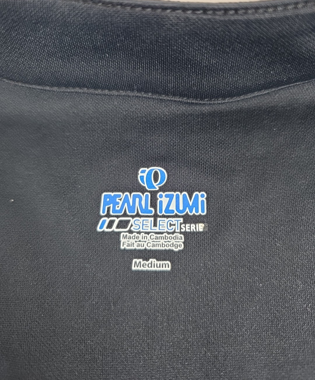 Pearl Izumi Mens Black 1/2 Zip Quest L/S Cycling Jersey Sz Medium Logo Bike