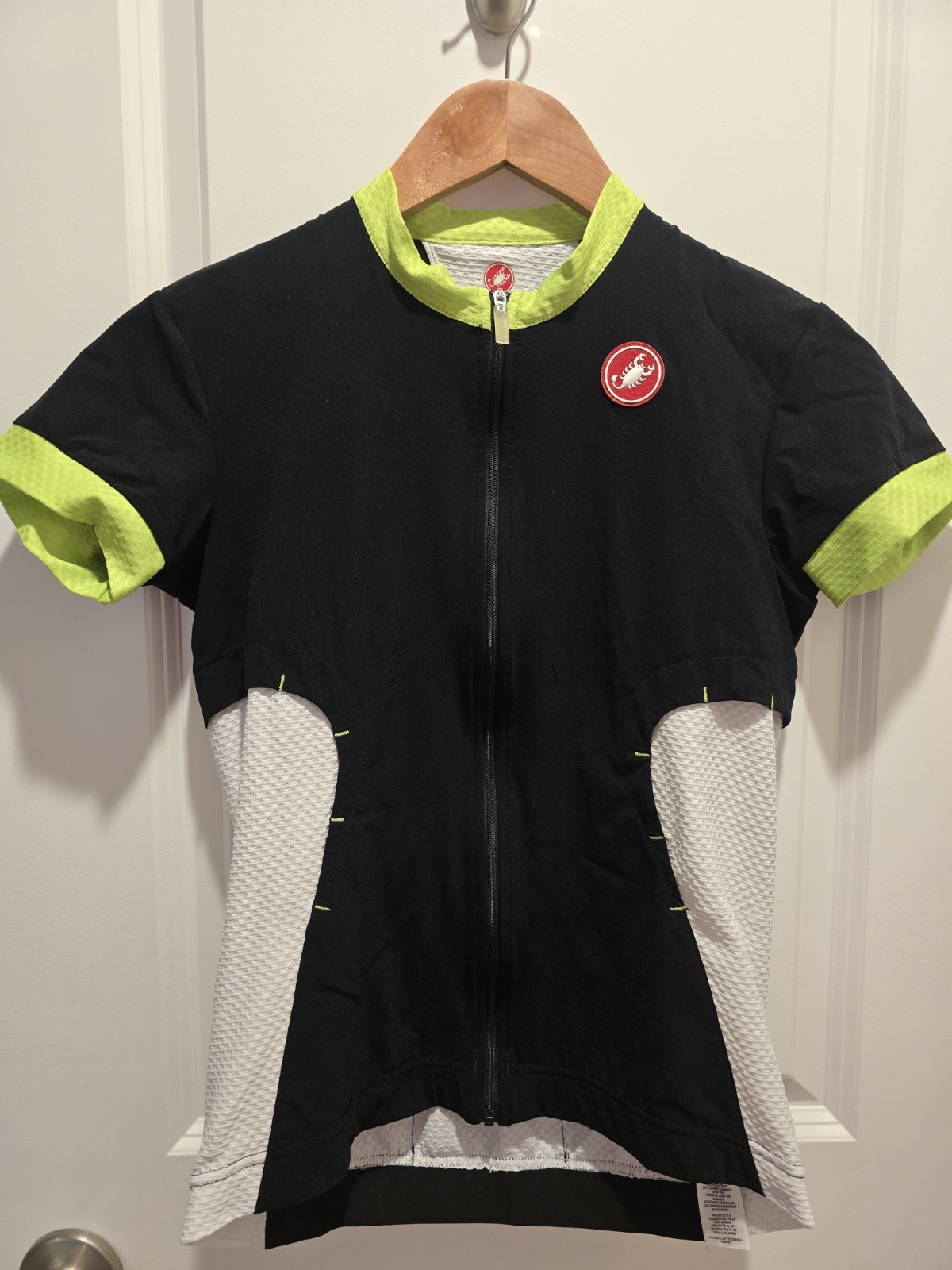 Castelli Cycling Jersey Women’s Mediu High Visibility Yellow Green Black White