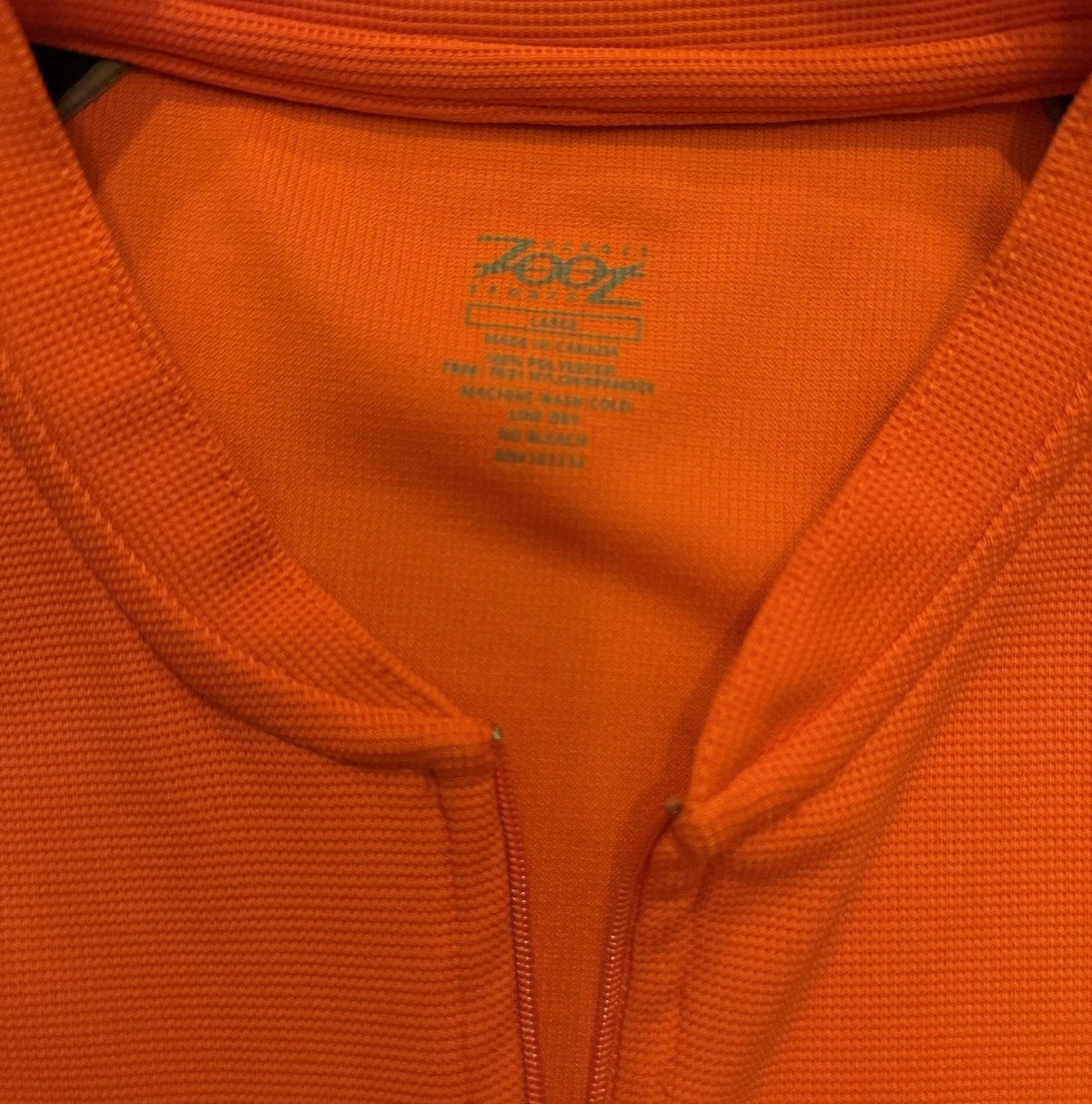 Zoot Sports Mens Orange Black Sleeveless Cycling Jersey 1/4 Zip Bike Top Large