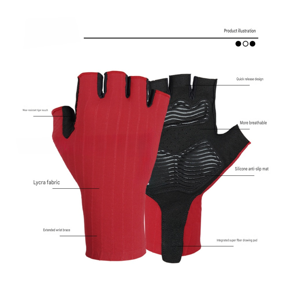Unisex Short Finger Bike Gloves Breathable with Shock Absorbing Technology