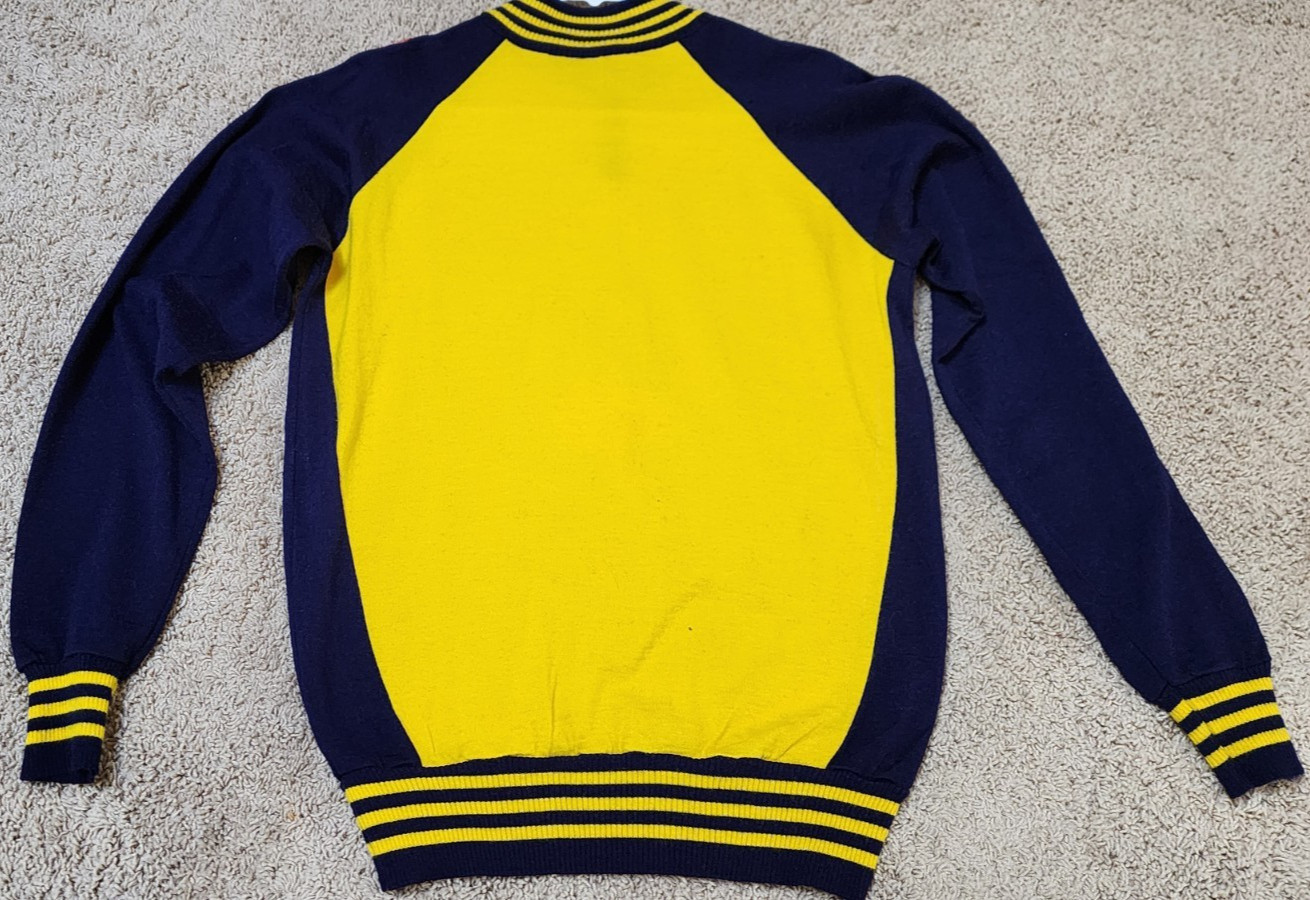 Vintage Castelli Cycling Jersey Wool Blend Long Sleeve Scorpion Yellow Italy