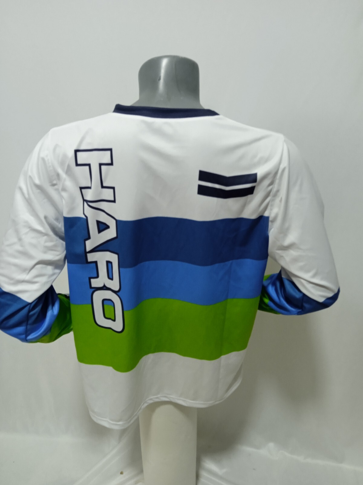 HARO OLD SCHOOL BIKE JERSEY CLASSIC BMX JERSEY RACE BIKE SHIRT BMX GREEN BLUE L