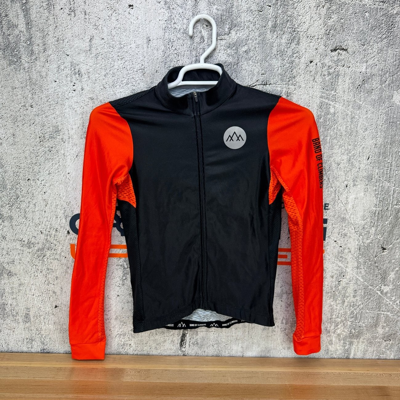 Band Of Climbers Pro Seasons Long Sleeve Small Black/Orange Cycling Jersey