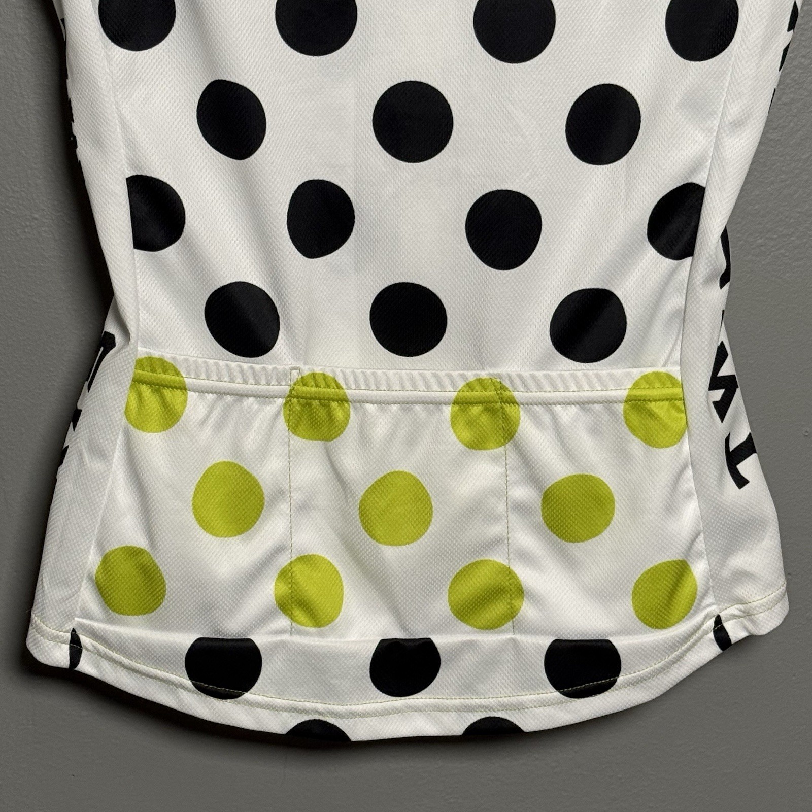 Twin Six Cycling Jersey Womens S Short Sleeve Full Zip Polka Dot Preppy