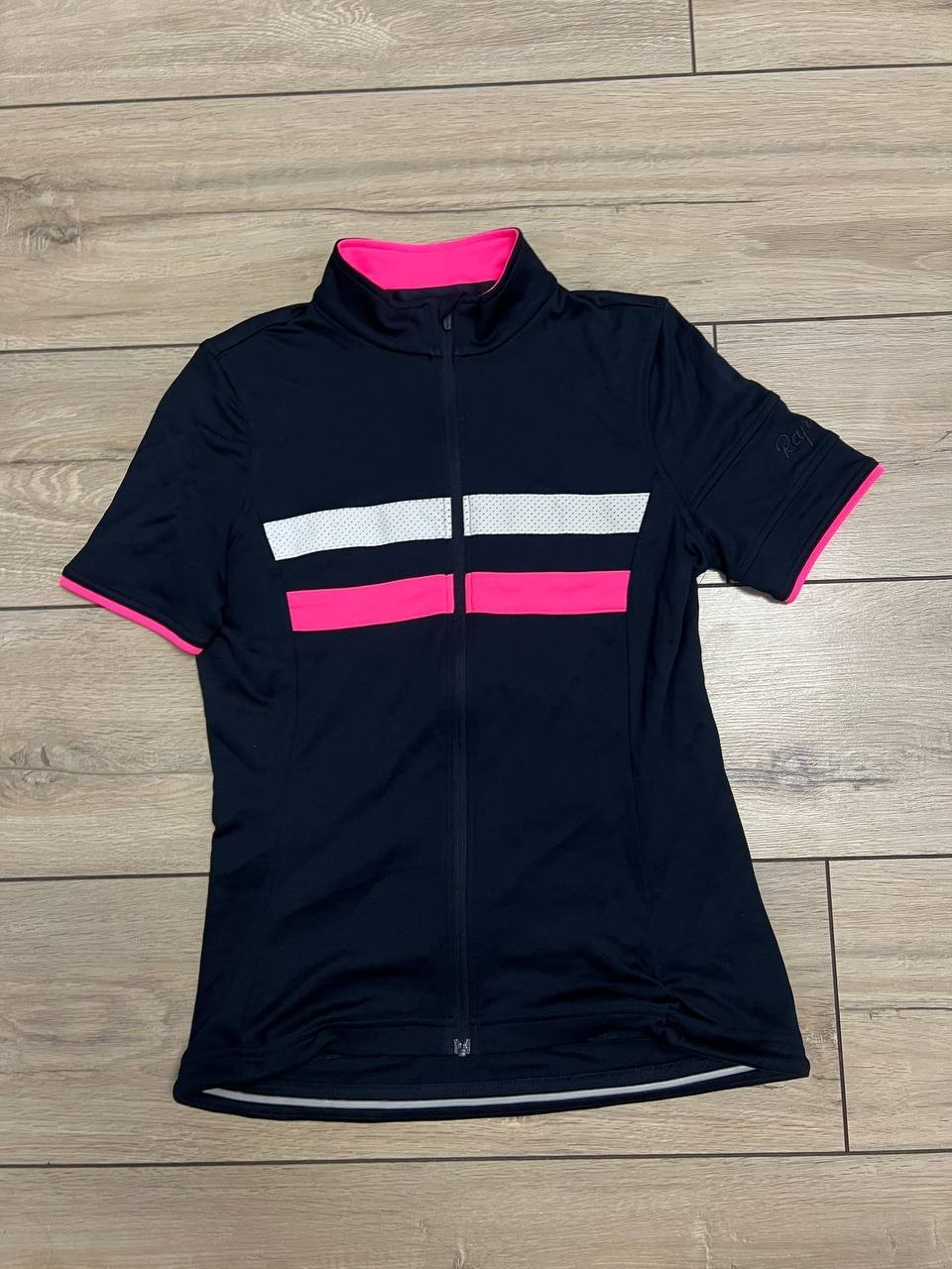 Women Rapha SS Berver Jersey II Blue Navy Full Zip Bike Racing sz S Wool Cycling