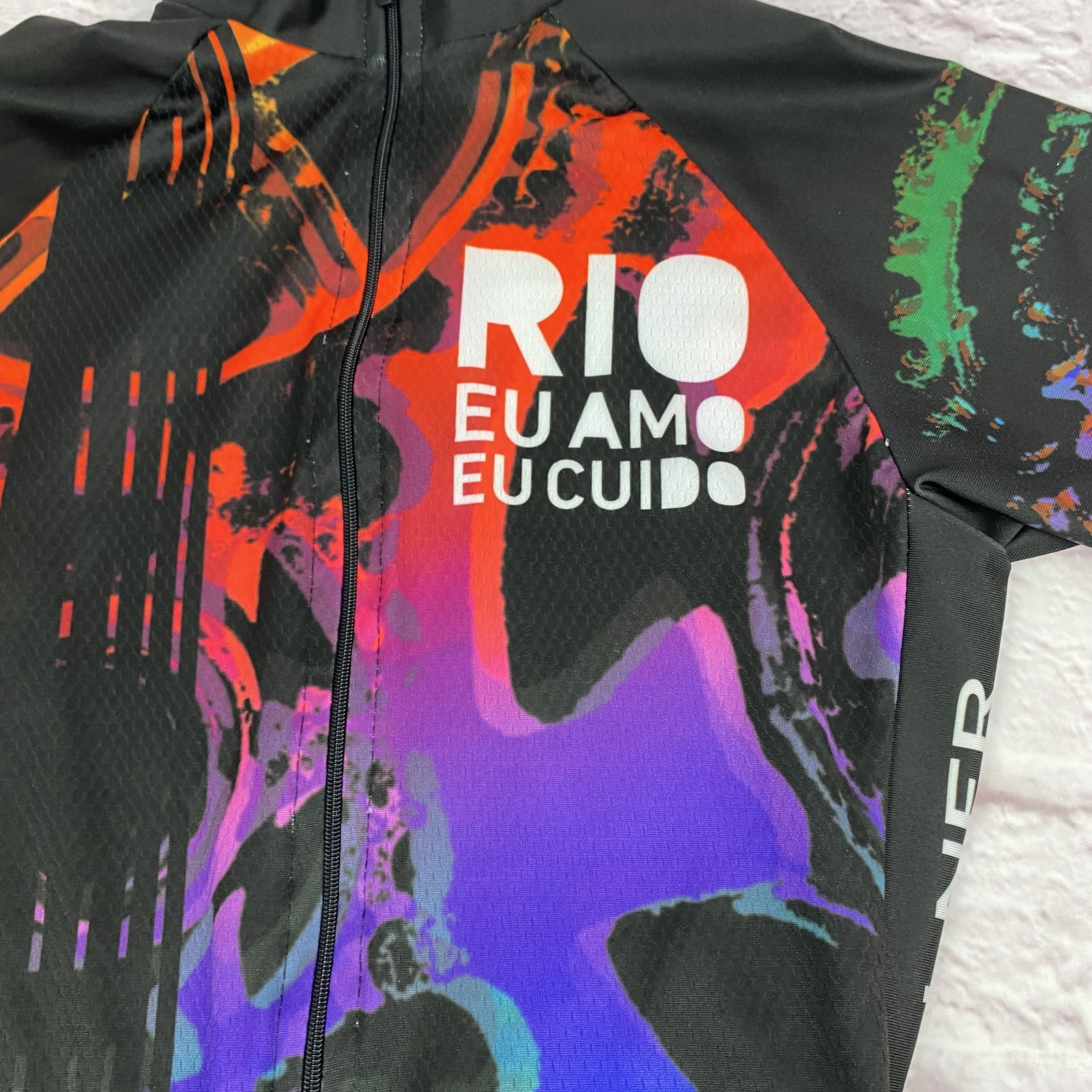 Wöllner Cycling Jersey Women XS Rio Eu Amo Eu Cuido Respect Cyclists Multicolor