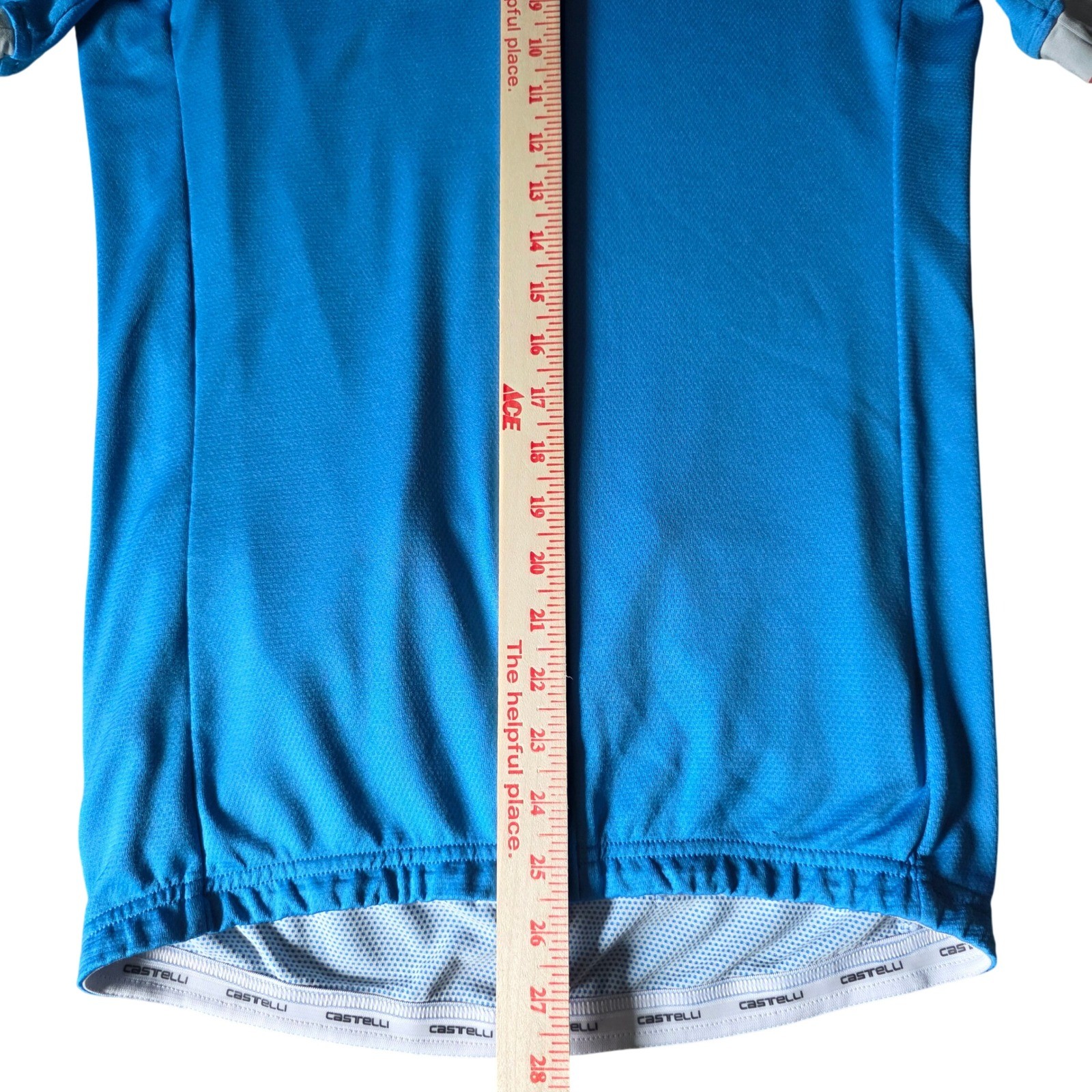 Castelli Blue Short Sleeve Cycling Jersey Full Zip Road Bike Scorpion Logo Mens