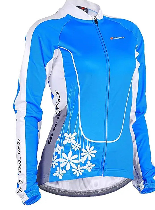 Nuckily Cycling L/S Jersey Womens S Winter Fleece Jersey Full Zipper Quick Dry