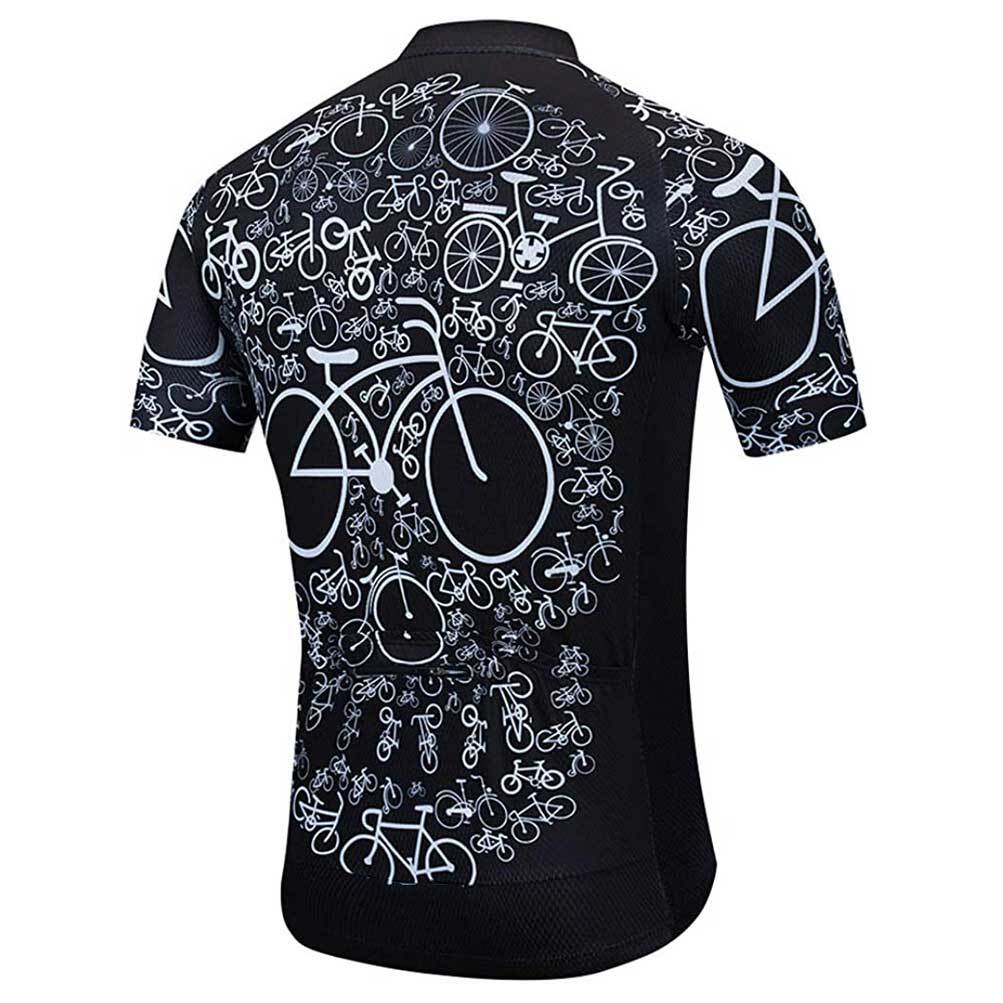Men’s Zipper Pocket Cycling Jersey Short Sleeve Pro MTB Road Bike Jersey Shirt