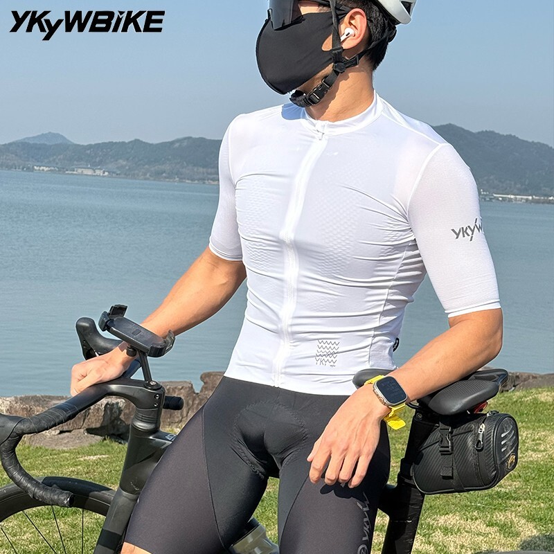 YKYWBIKE Men Cycling Short Sleeve Jersey Summer Pro Bike Shirt Breathable MTB