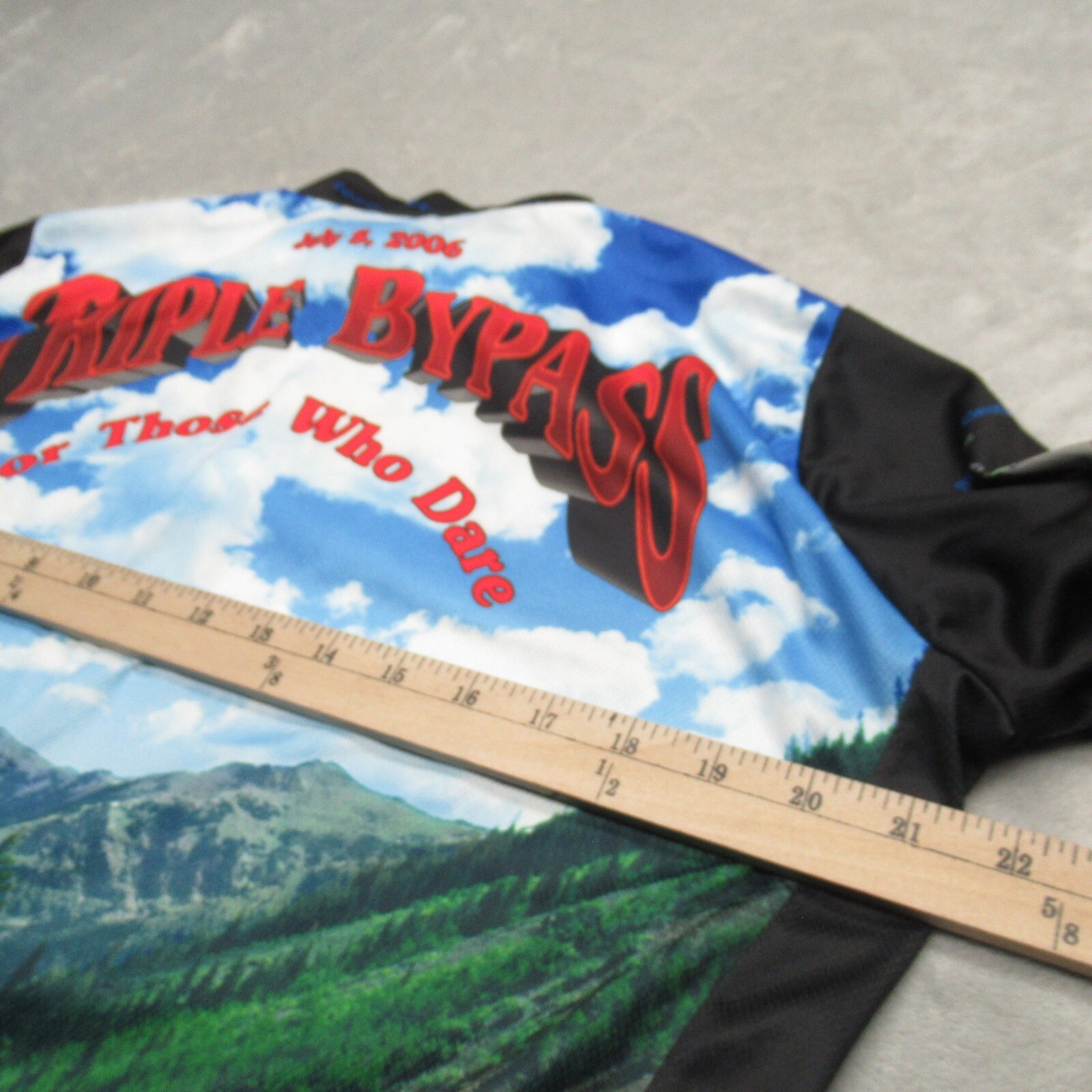 Primal Wear Cycling Jersey Mens Large Black Triple Bypass Subaru Cliff REI Avon