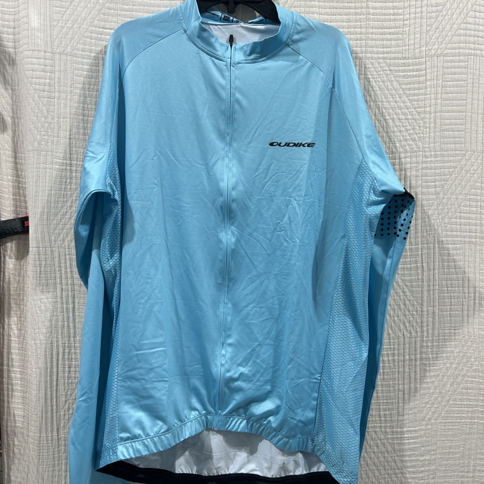 OUDIKE Men’s Full Zip 3 Pocket back Cycling Shirt