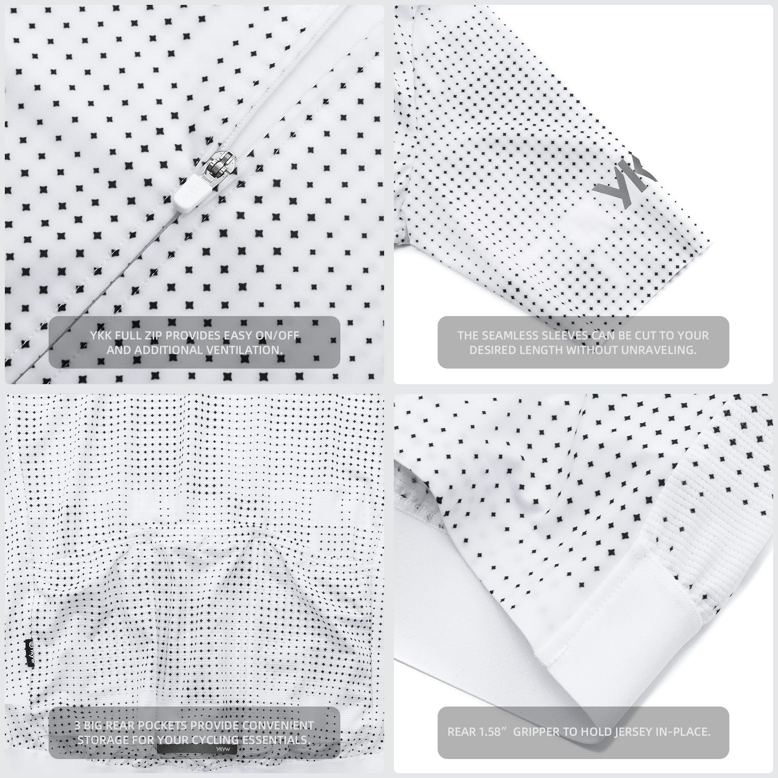 Cycling Jersey Men with Pockets Bike Jersey Full Zip Biking Shirts for Men Cy…