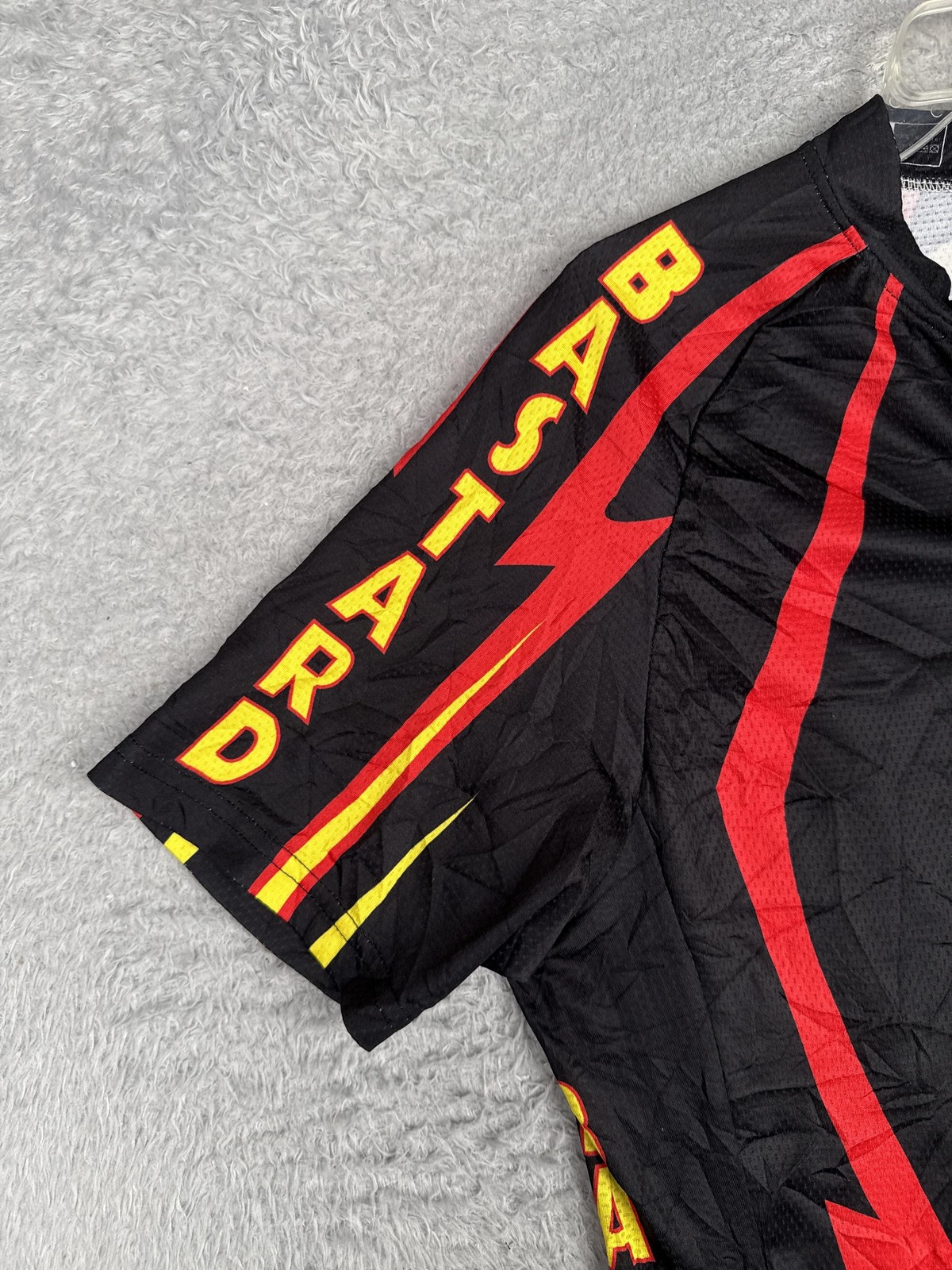 STRGAD Cycling Jersey Mens XL Black Cranky Old Bastard Full Zip Pockets Top