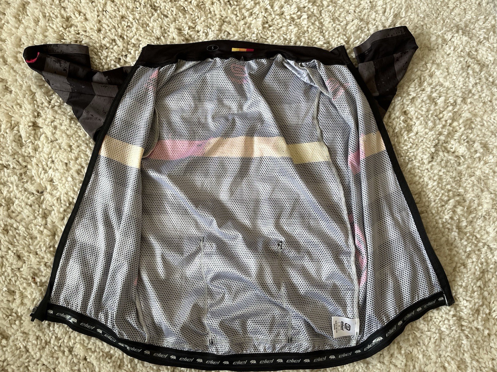Eliel Men’s Cycling Jersey Small S Black Grey Pink California