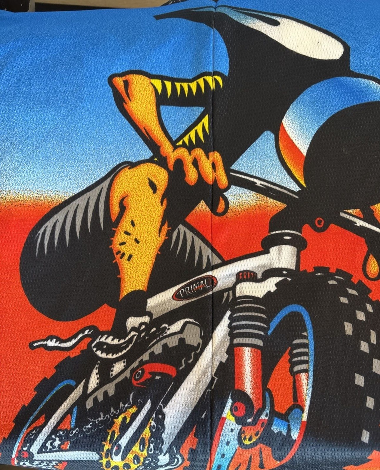 PRIMAL Wear Vintage 90’s HAMMER HEAD GRAPHIC Cycling Jersey 2XL Coolmax Poly