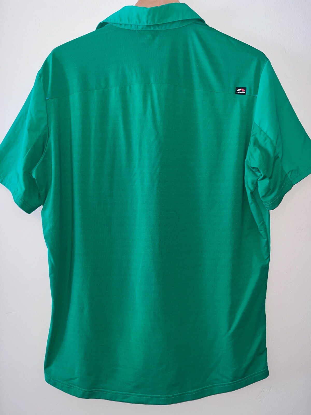 Skinfit Men’s Alvera Travel Shirt Sport Short Sleeve Button Stretch Green XL