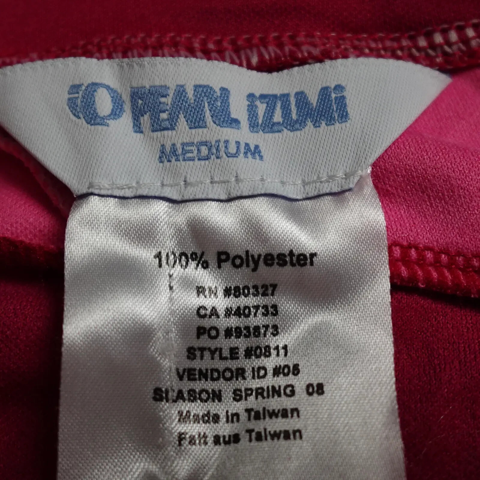 Pearl Izumi Cycling Shirt Women’s Medium Red Pink Colorblock Sleeveless 1/4 Zip