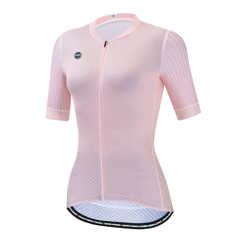 CESANTI Women Cycling Jersey Summer Non-slip Band Pure Color Pro Bike Clothing
