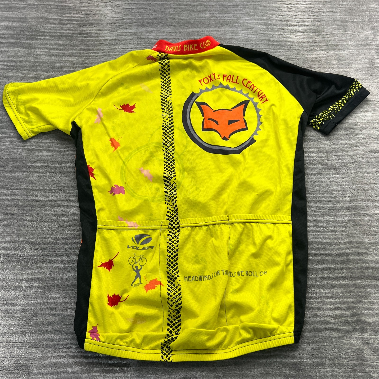Voler Cycling Shirt Size XL Womens Foxy Fall Century Bicycle Biking Full Zip