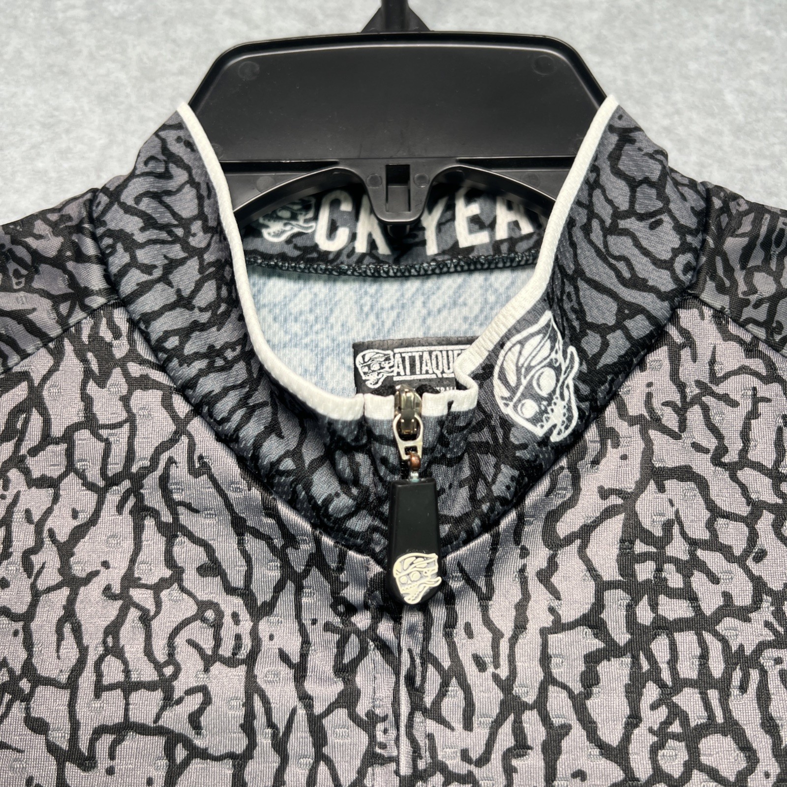 Attaquer Cycling Jersey XL Black Gray RARE LIMITED EDITION Elephant Print Italy
