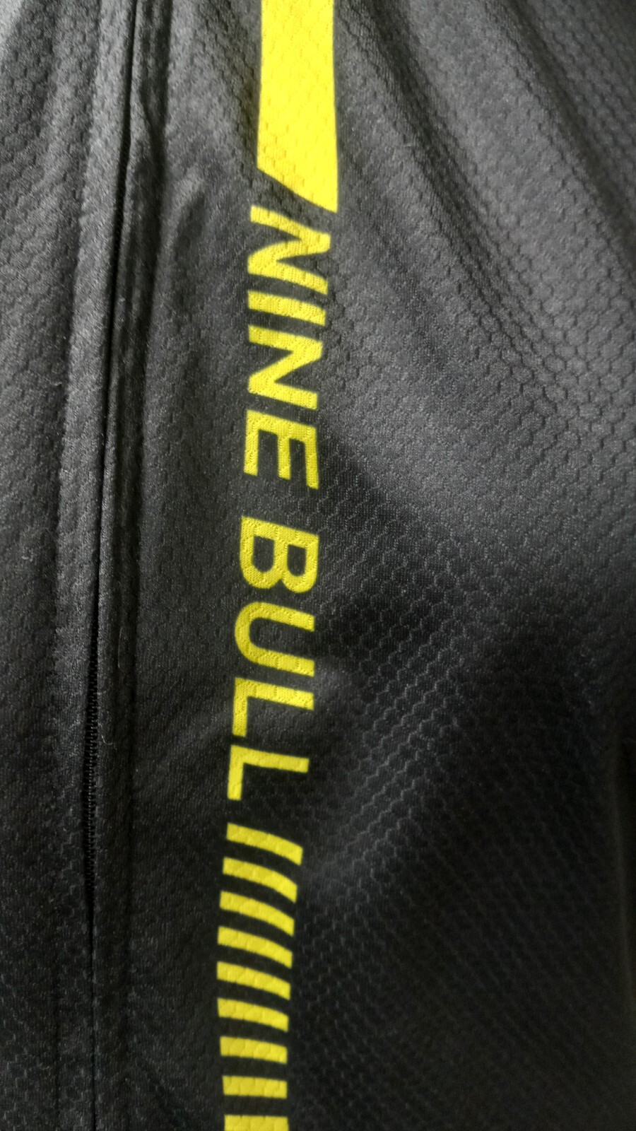 Nine Bull cycling full zip back pouch purple camo medium polyester shirt