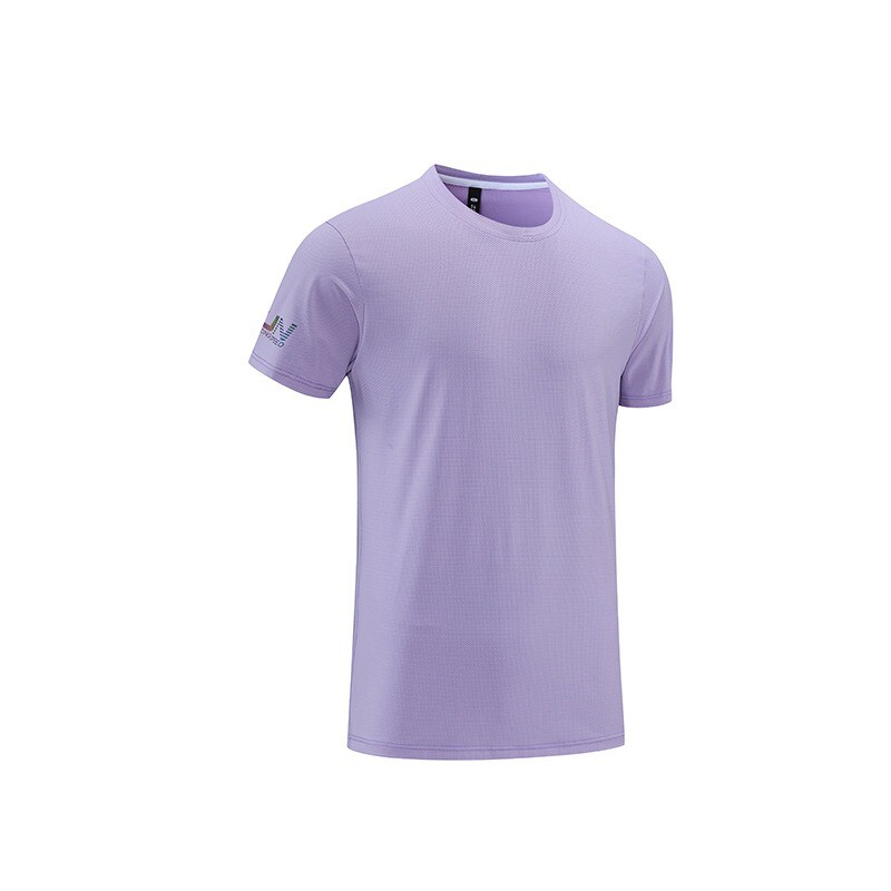 Men Women’s Short Sleeve Printed Round Neck Fitness Ice Silk Quick Dry T-shirt