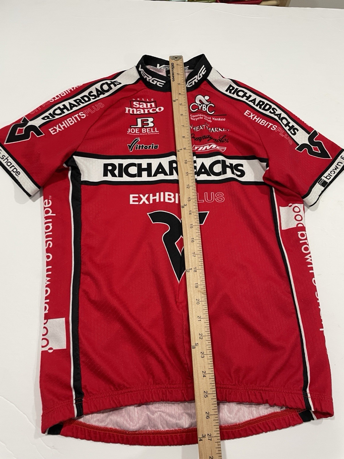 vintage Verge Richard Sachs Cycling Team Jersey Red Men’s Size Large