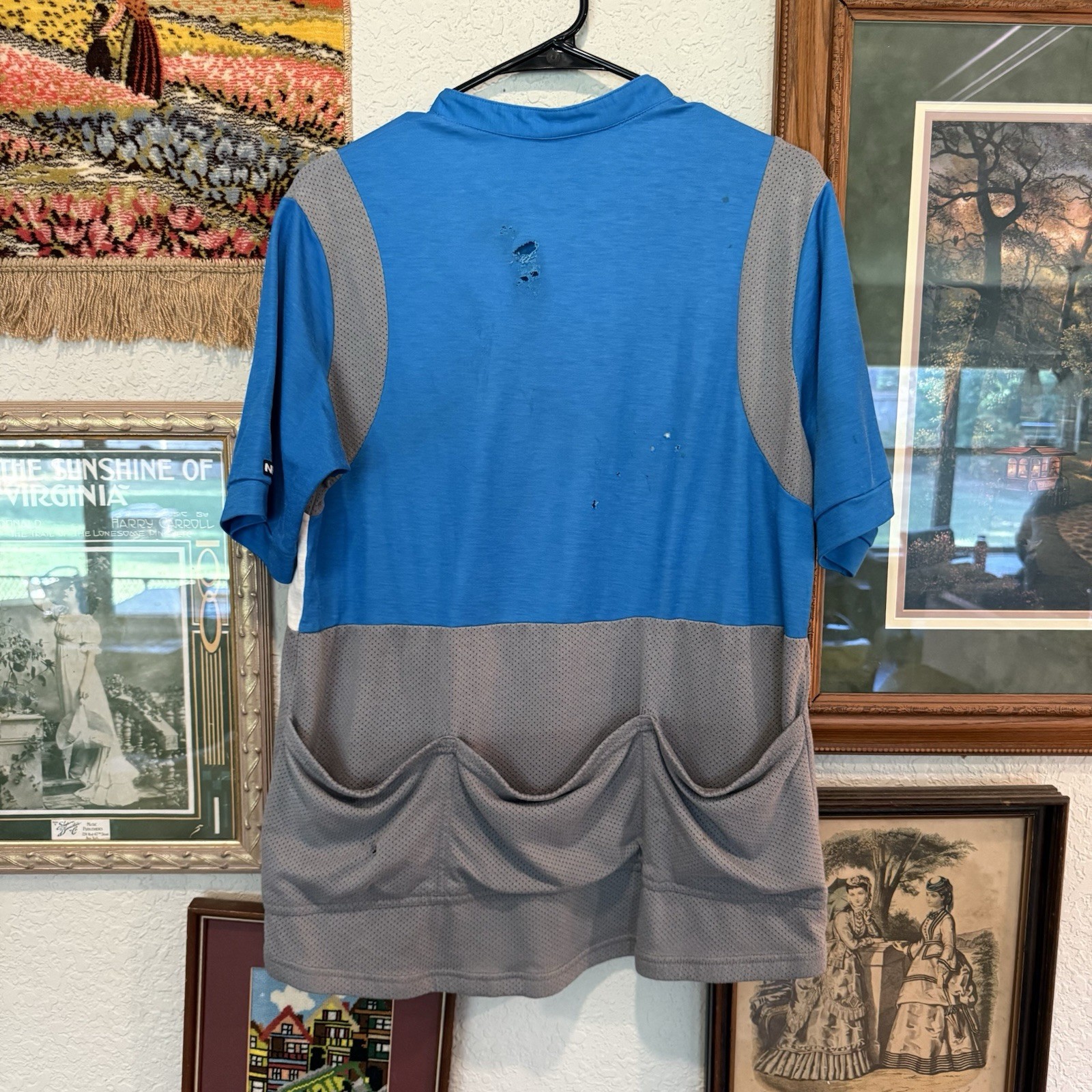 Vintage 80s RARE Nike Designer Cycling USED Sports Jersey Size Large