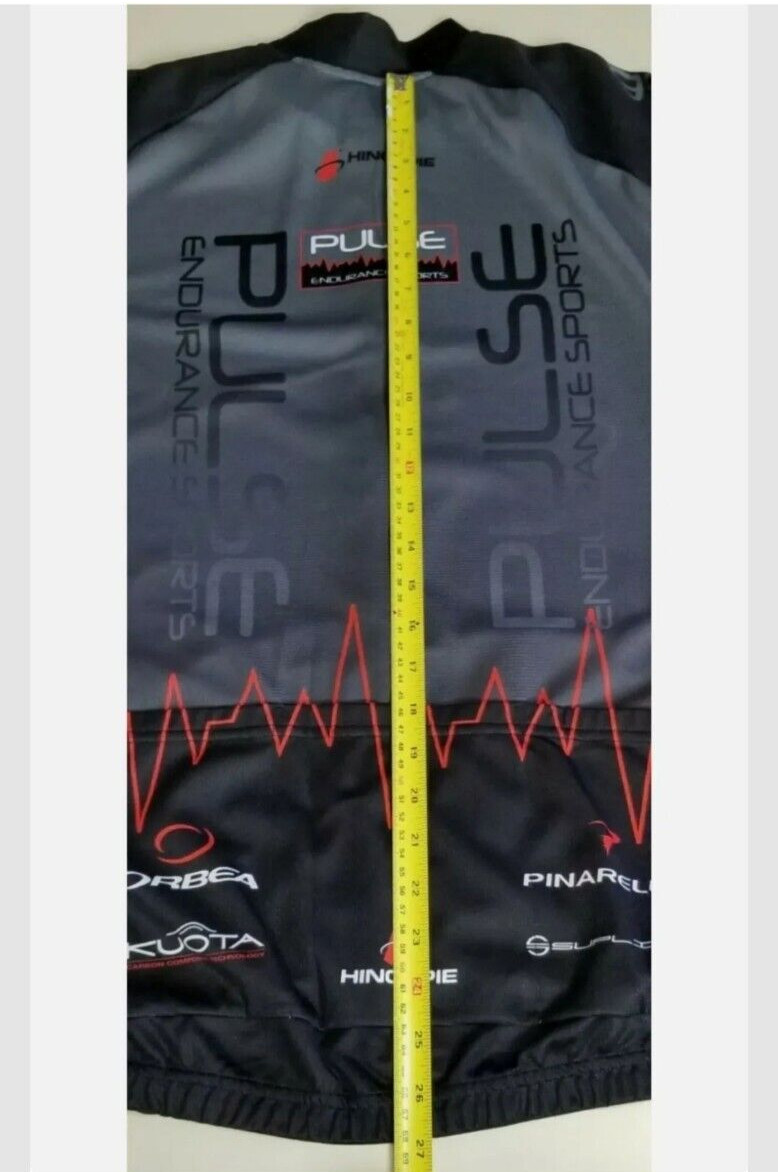 Hincapie Sportswear PULSE Endurance Sports S/S 1/2 Zip Cycling Jersey Sz L *Note