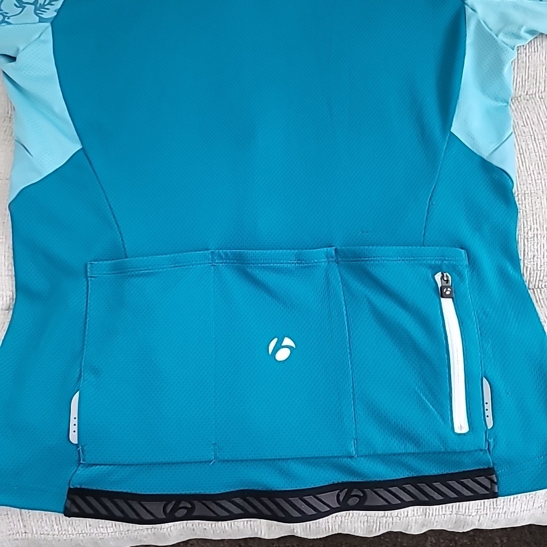 Bontrager Cycling Jersey Women’s Size L Teal Wicking Pockets Full Zip
