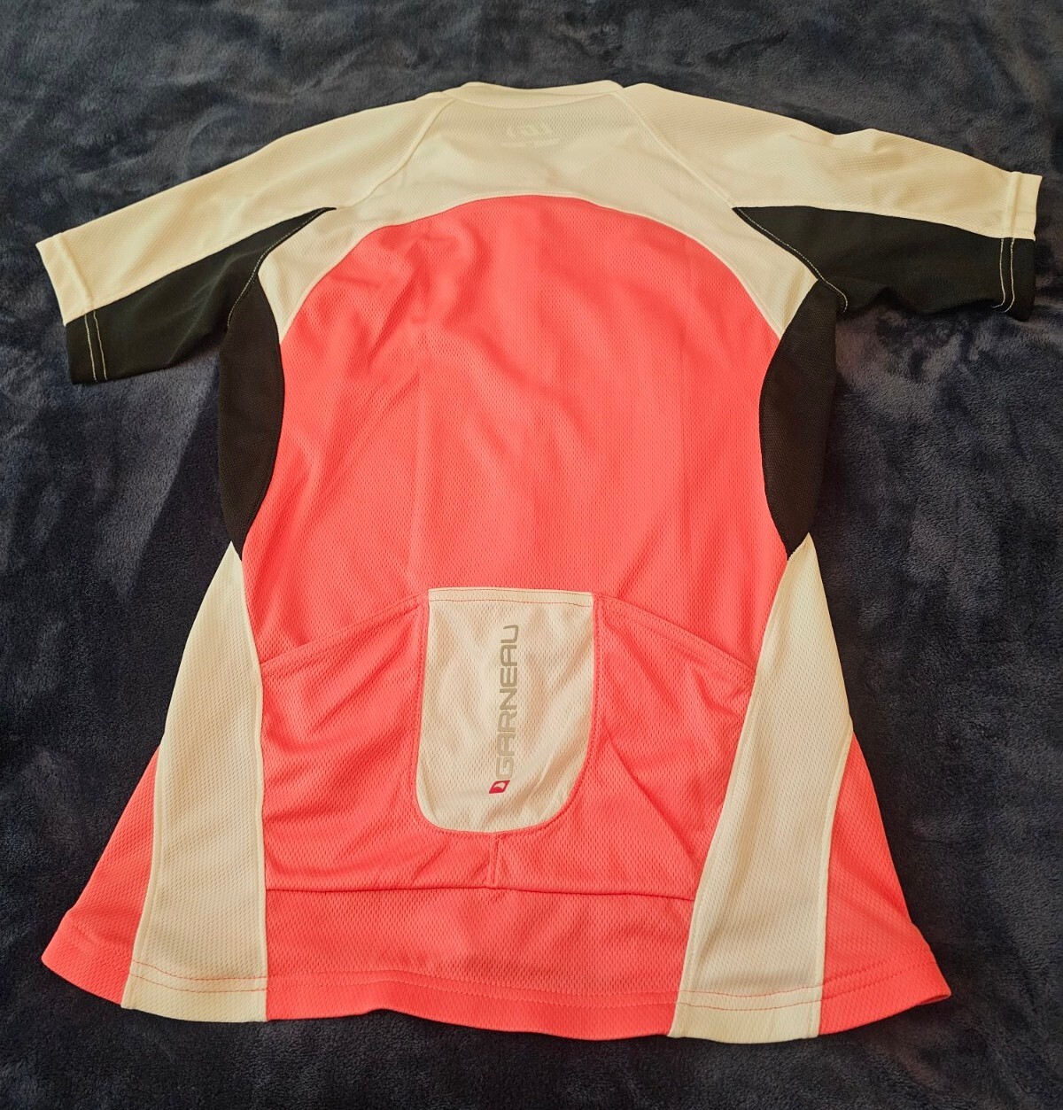 Louis Garneau Women’s Cycling Jersey Pink White Black 3/4 Zip Size Small