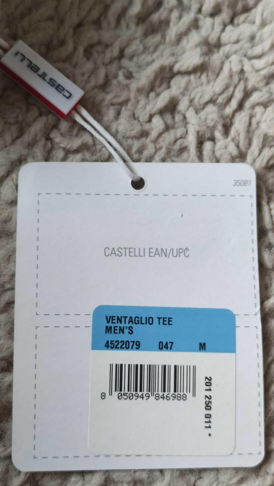 Castelli Ventaglio TEE Men’s Short Sleeve T-Shirt 100% Cotton,Green Size: M NEW!