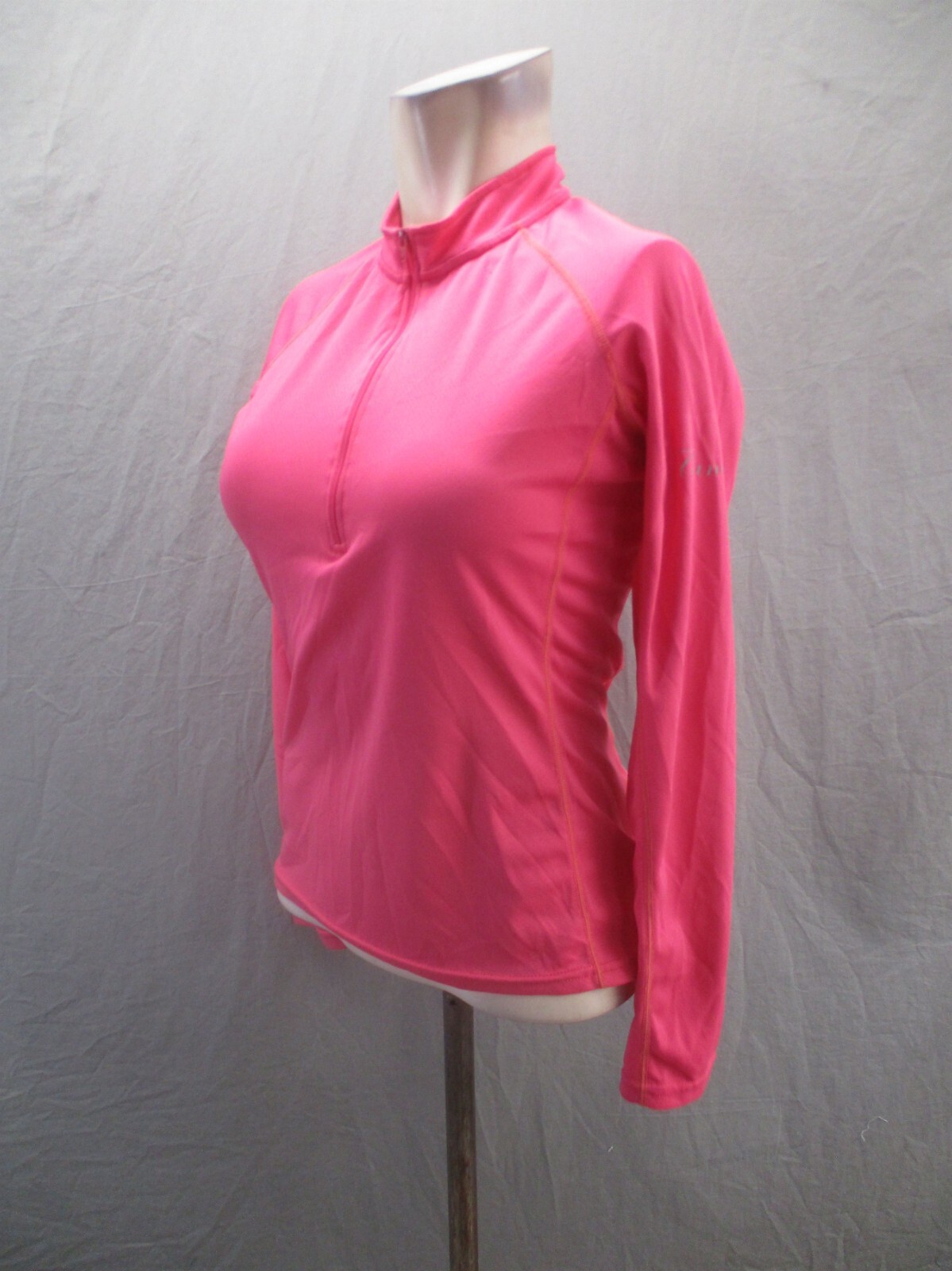 CANARI Size XS Women Pink 1/2 Zip High Neck Pocket Cycling Athletic Pullover 415