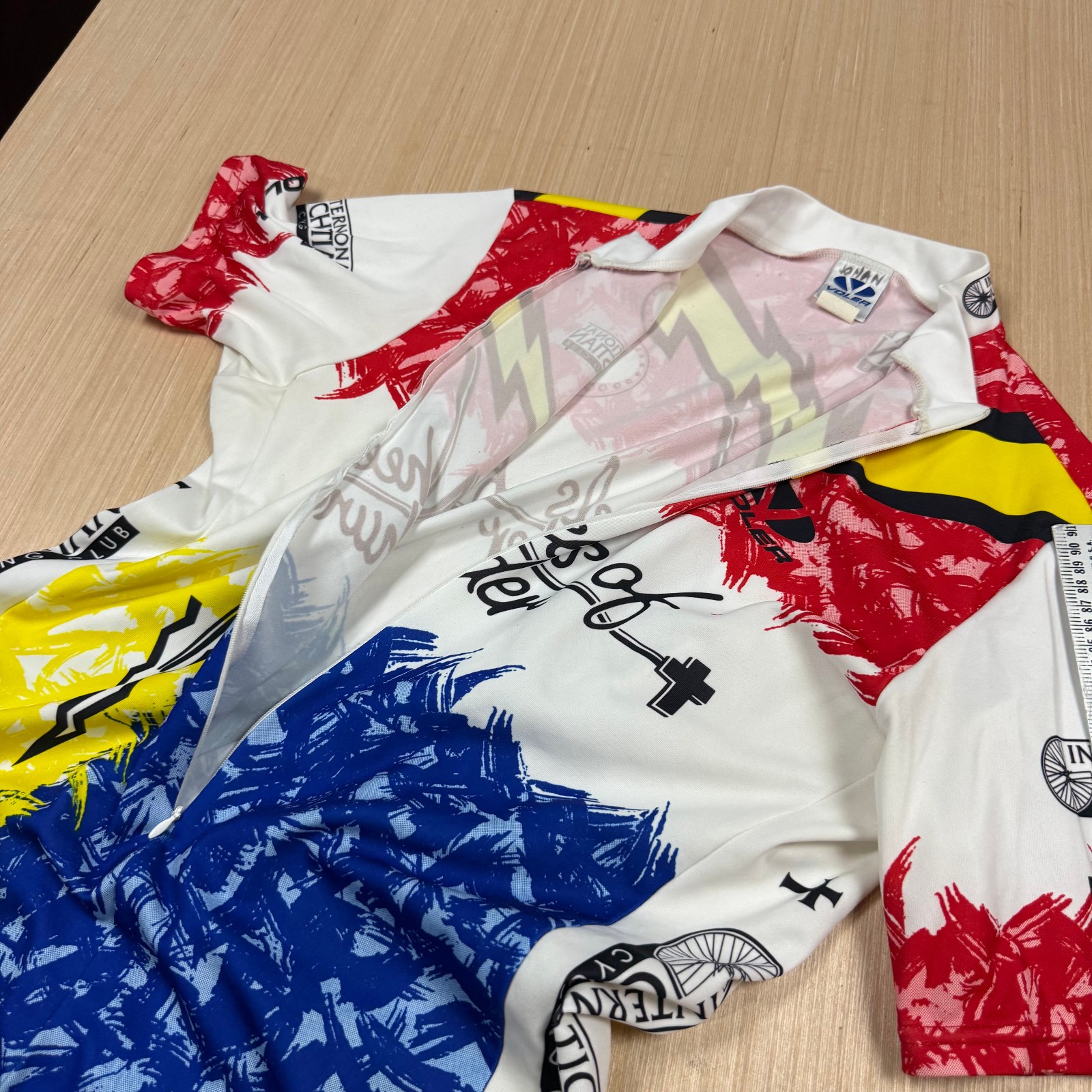 Vintage Voler Cycling Jersey 90s Christian Jesus Wheels of Thunder XL 90s aop