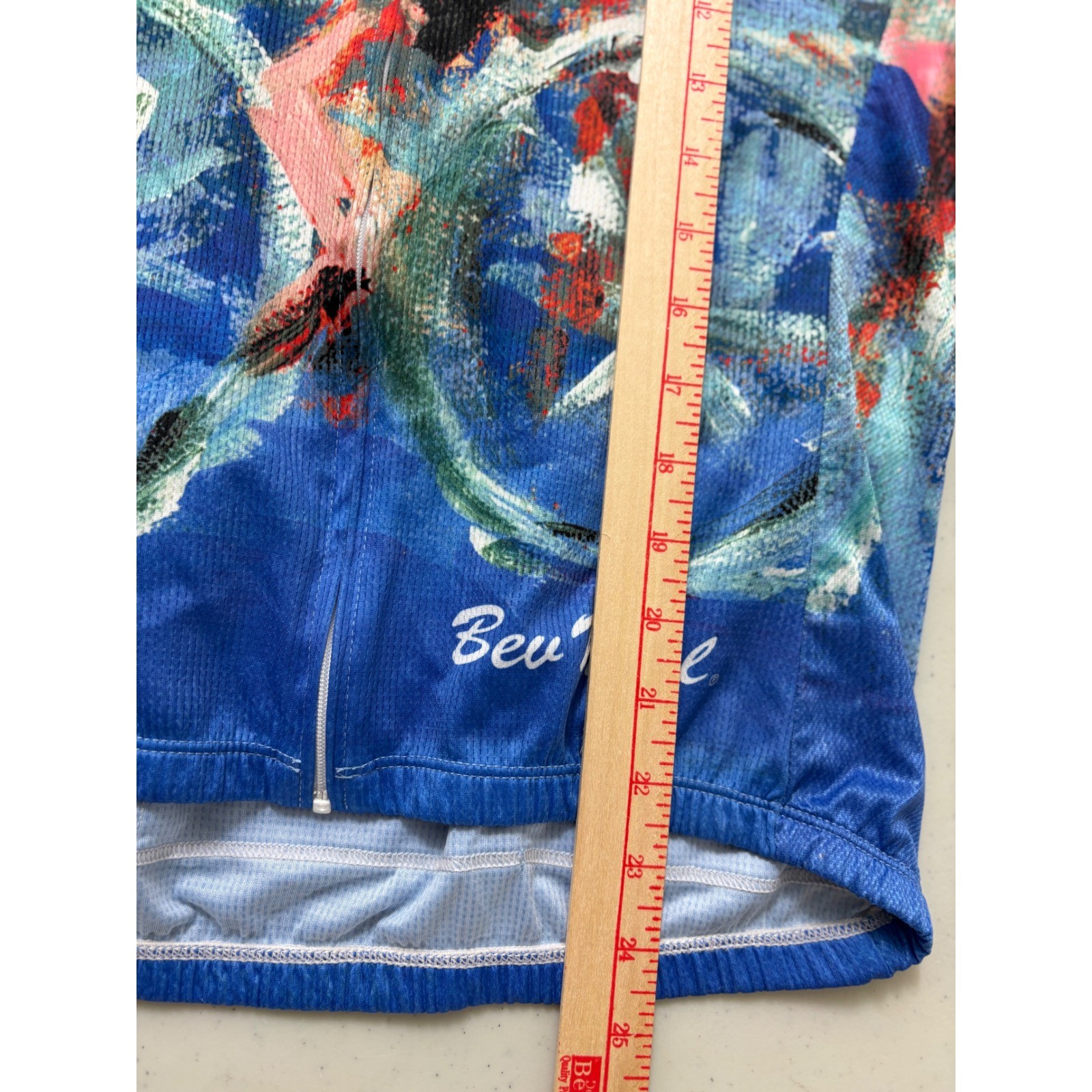 Safetti Cycling Jersey Womens XL Bev Neal Wearable Art Short Sleeve Full Zip
