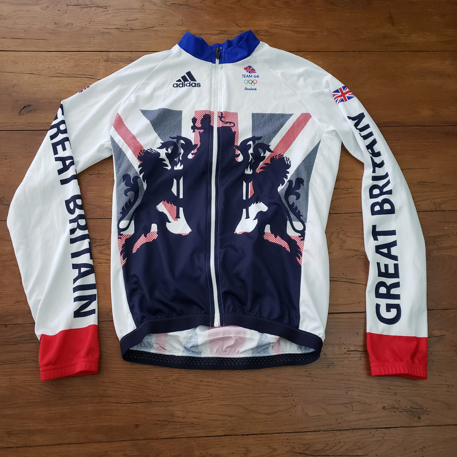 Adidas Cycling Jersey Mens M/L Beijing 2016 Oympics Team Great Britain GB UK LS