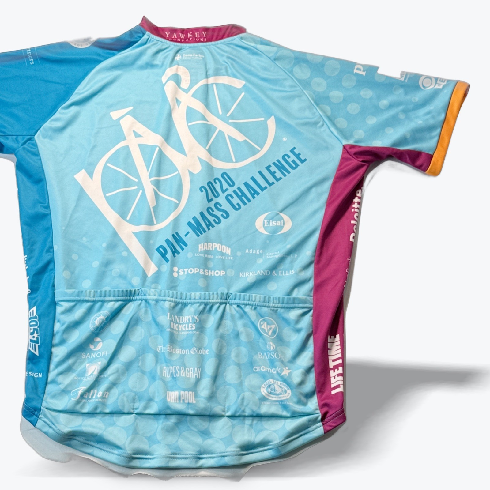 New Balance Cycling Jersey 2020 Pan-Mass Challenge Blue Mens XL Full Zip