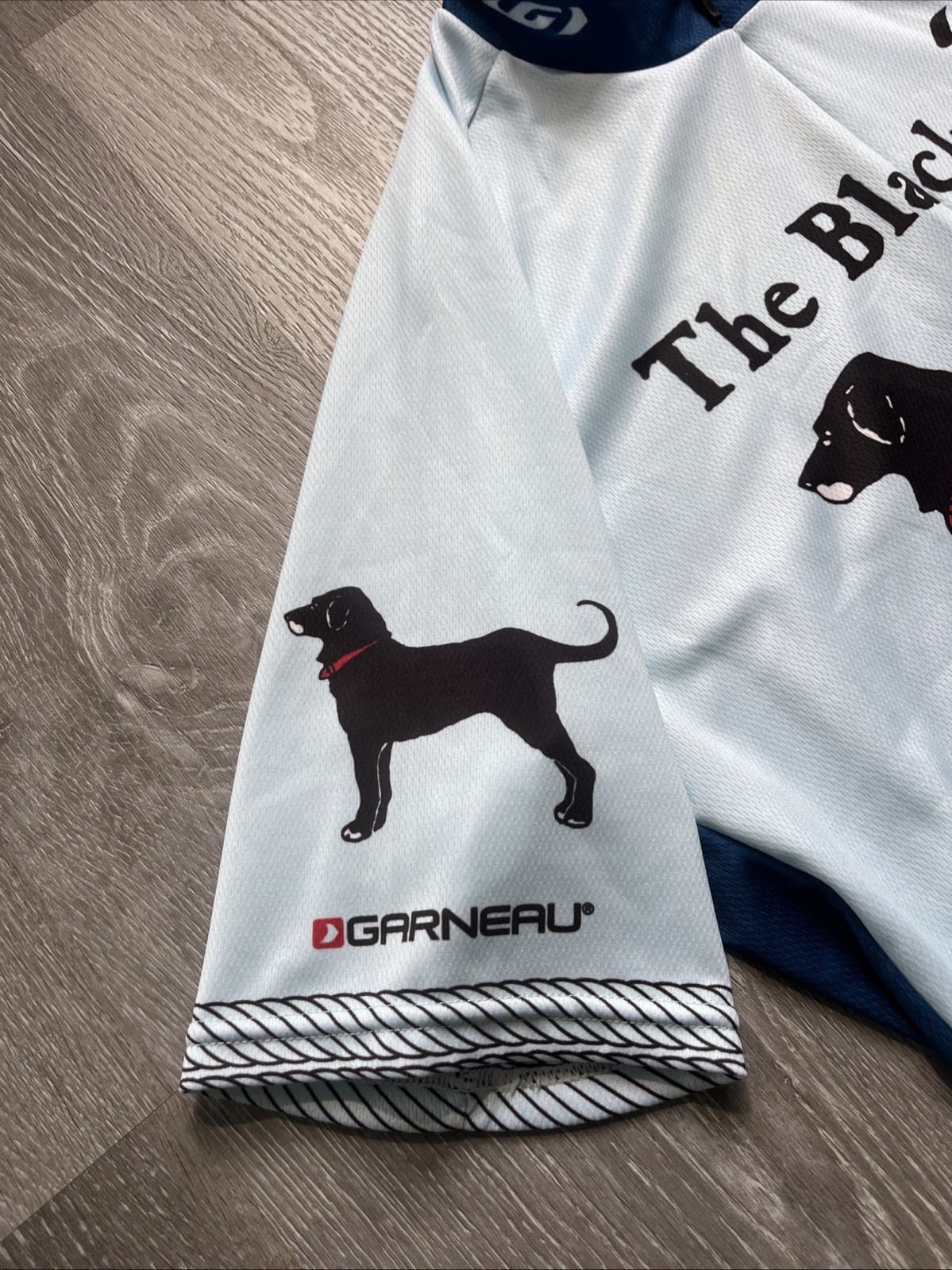 LIMITED EDITION Louis Garneau THE BLACK DOG 1/2 Zip SS Cycling Jersey BLUE XL