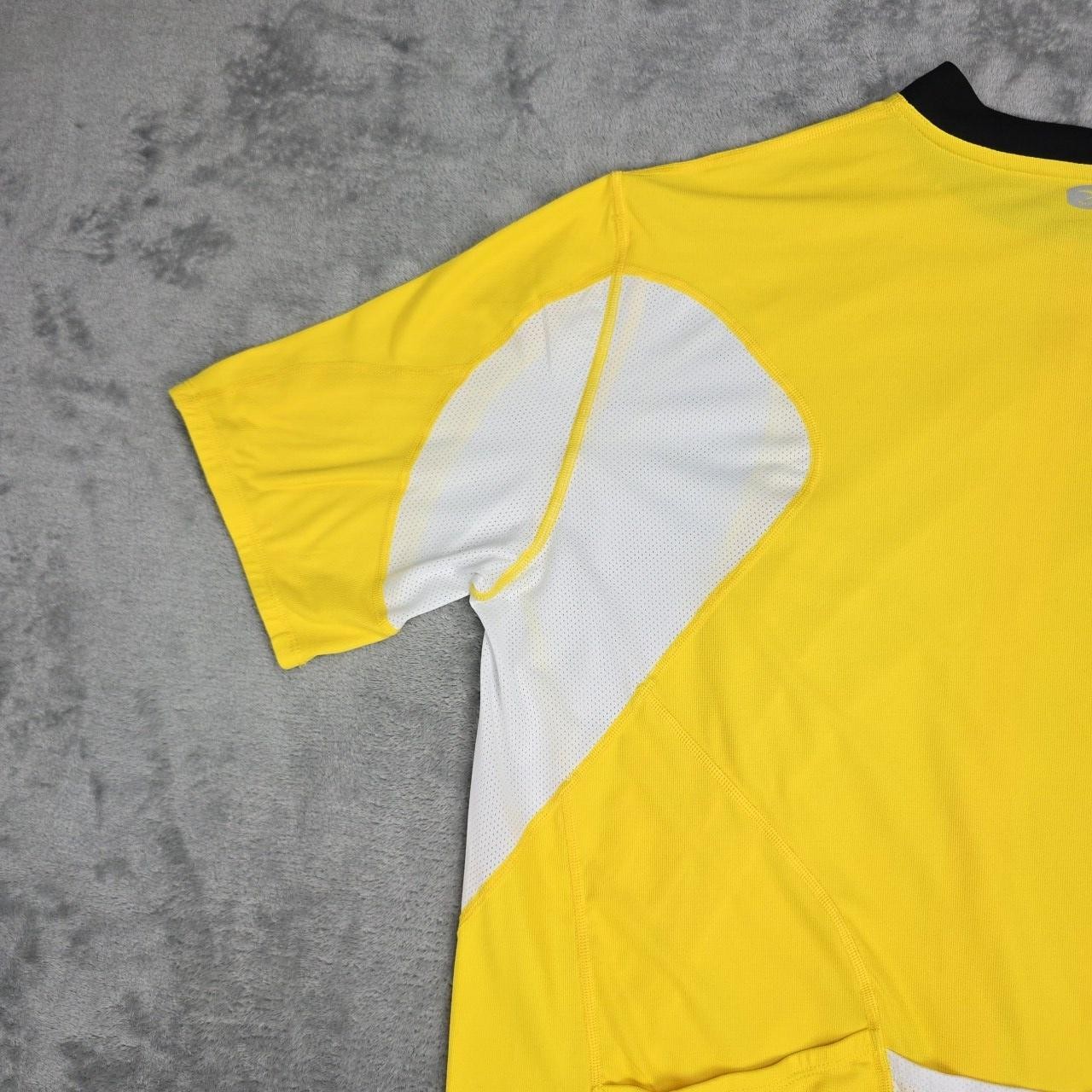 Sugoi Cycling Jersey 2XL Yellow White Short Sleeve Full Zip Polyester Bike Shirt
