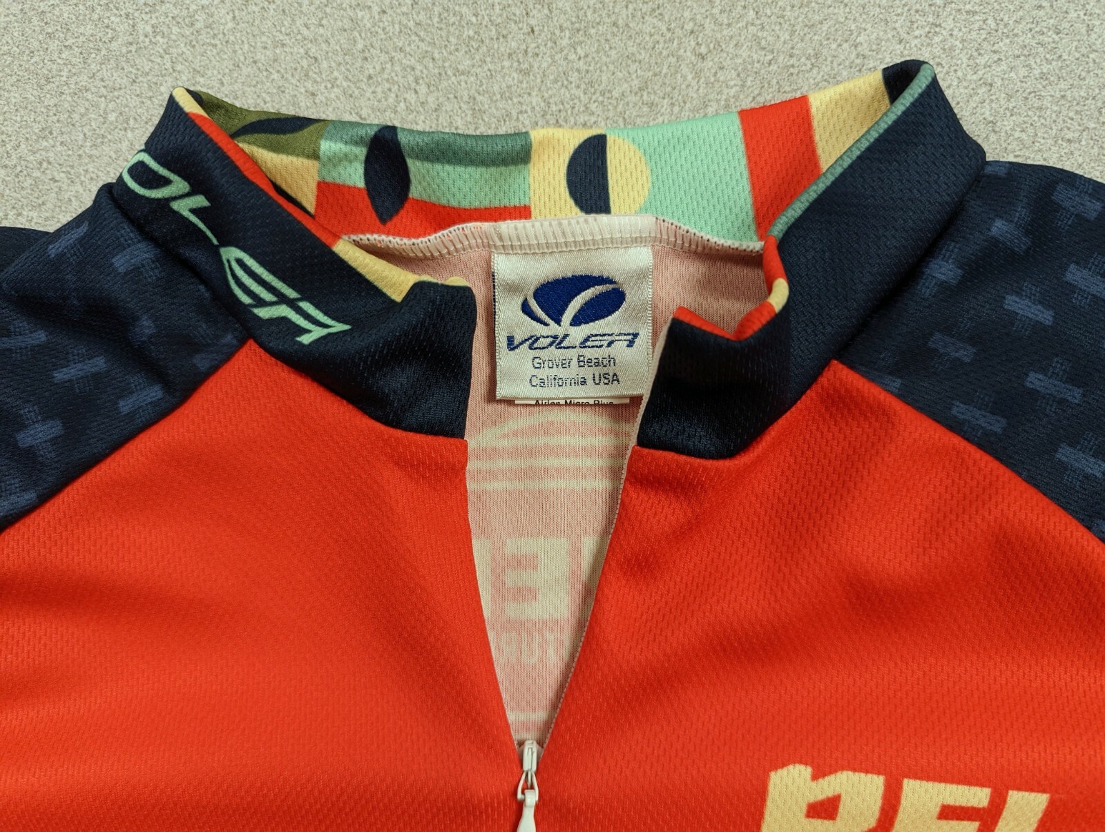 Voler REI Adventures Multi Color Cycling Jersey 3/4 Zip Bike Shirt M